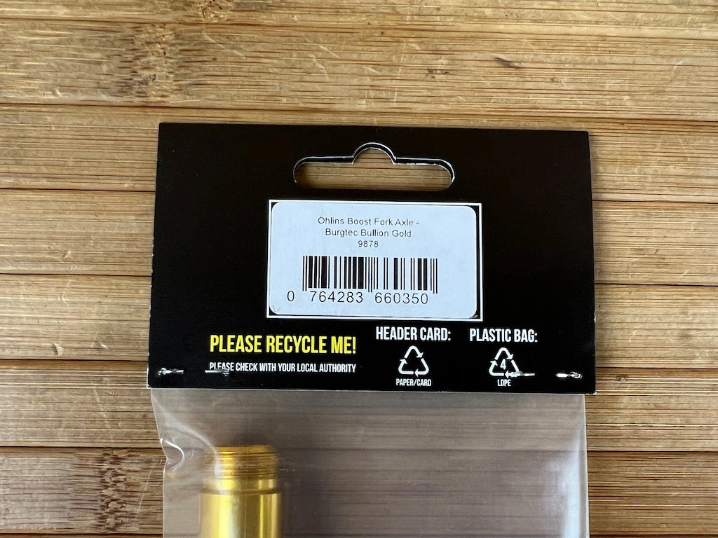 Burgtec Öhlins Boost Achse / Axle Bullion Gold 5 Burgtec Öhlins Boost Achse / Axle Bullion Gold – Bild 3