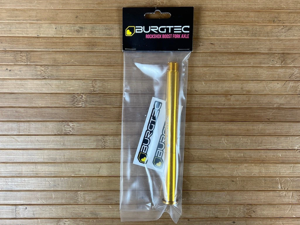 Burgtec Rock Shox Boost Achse / Axle Bullion Gold 3 Burgtec Rock Shox Boost Achse / Axle Bullion Gold