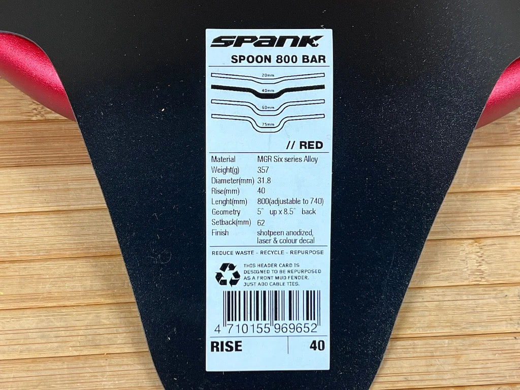 Spank Spoon 800 Lenker Red 40mm Rise 9 Spank Spoon 800 Lenker Red 40mm Rise – Bild 7