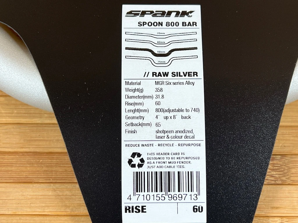 Spank Spoon 800 Lenker Raw Silver 60mm Rise 9 Spank Spoon 800 Lenker Raw Silver 60mm Rise – Bild 7