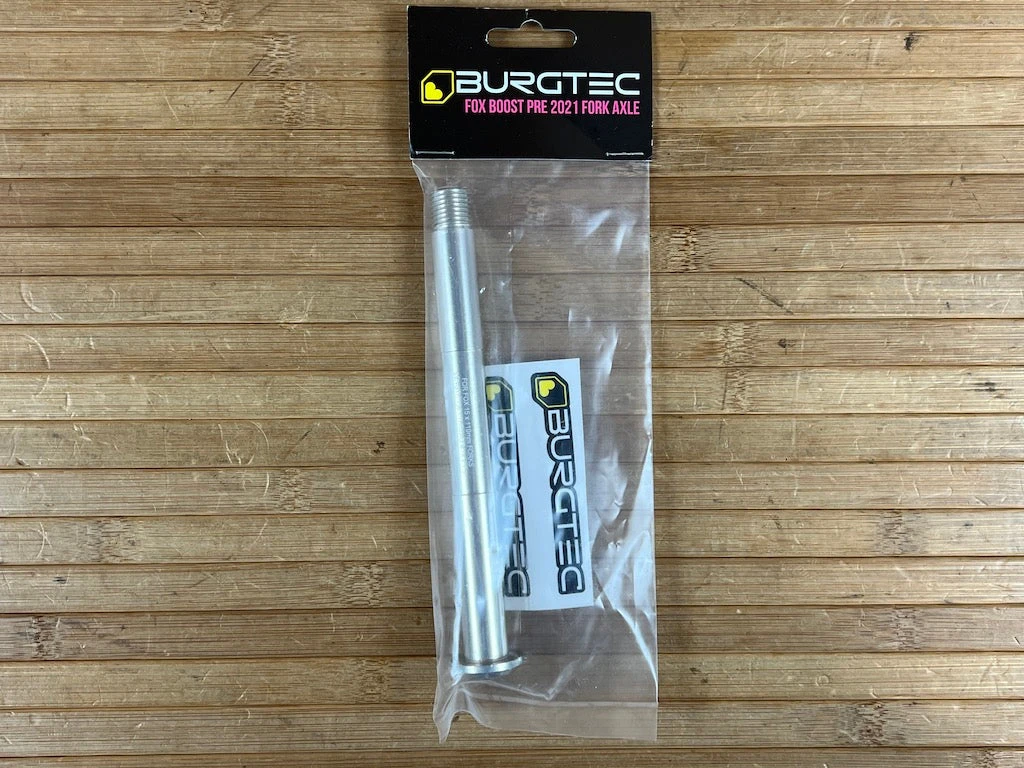 Burgtec FOX Boost Achse / Axle PRE 2021 Rhodium Silver 3 Burgtec FOX Boost Achse / Axle PRE 2021 Rhodium Silver