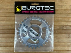 Burgtec SRAM GXP / DUB Boost Kettenblatt 3mm Offset Rhodium Silver 30T