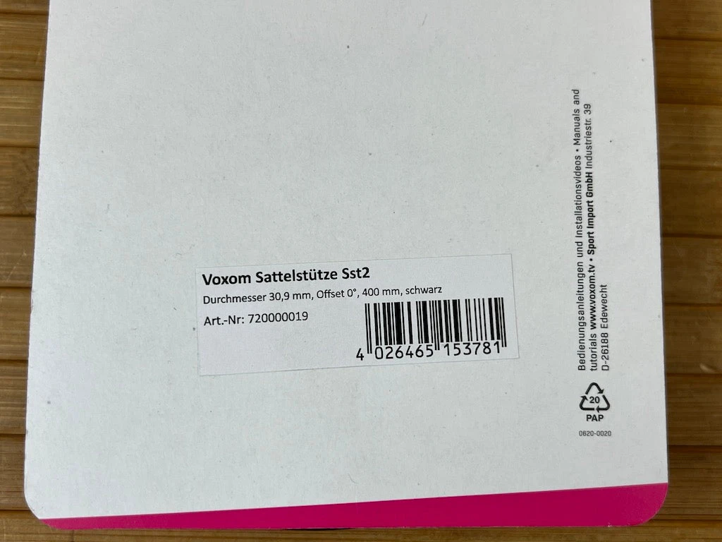 Voxom Sattelstütze 30.9mm Alu Schwarz 7 Voxom Sattelstütze 30.9mm Alu Schwarz – Bild 5