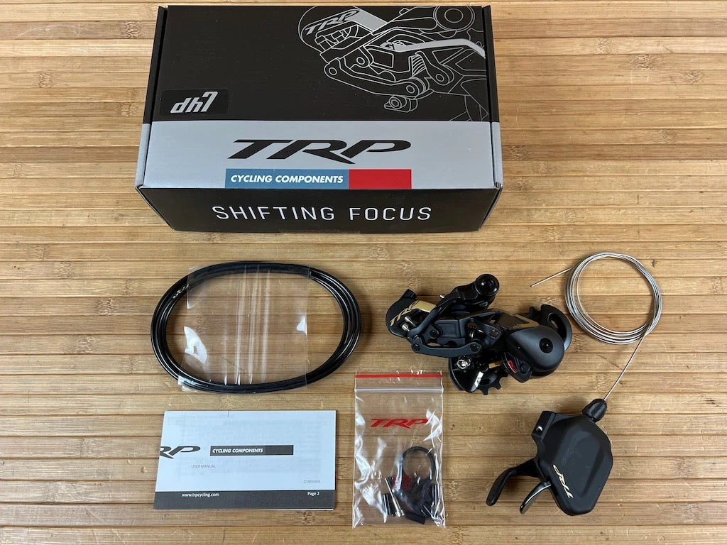 TRP DH7 Schaltwerk & Schalthebel Set 7-fach Gold 3 TRP DH7 Schaltwerk & Schalthebel Set 7-fach Gold