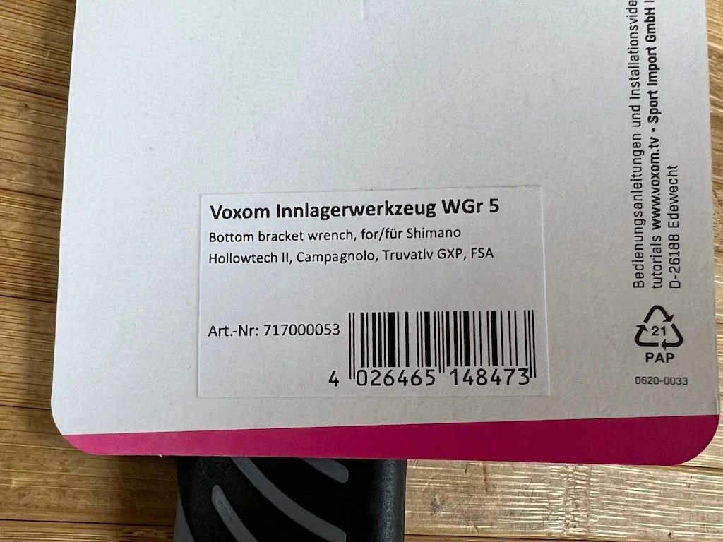 Voxom WGR5 Innenlager Werkzeug Hollowtech II / GXP / FSA / HTII 7 Voxom WGR5 Innenlager Werkzeug Hollowtech II / GXP / FSA / HTII – Bild 5