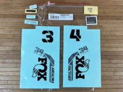 Fox Decal Kit 34 SC 2021 F-S Black Logo / Shiny Orange