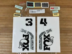Fox Decal Kit 34 2021 F-S Black Logo / Shiny Orange