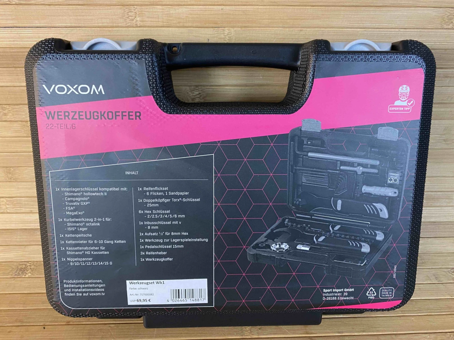 Voxom Fahrrad Werkzeugkoffer WK1 22-teilig 5 Voxom Fahrrad Werkzeugkoffer WK1 22-teilig – Bild 3