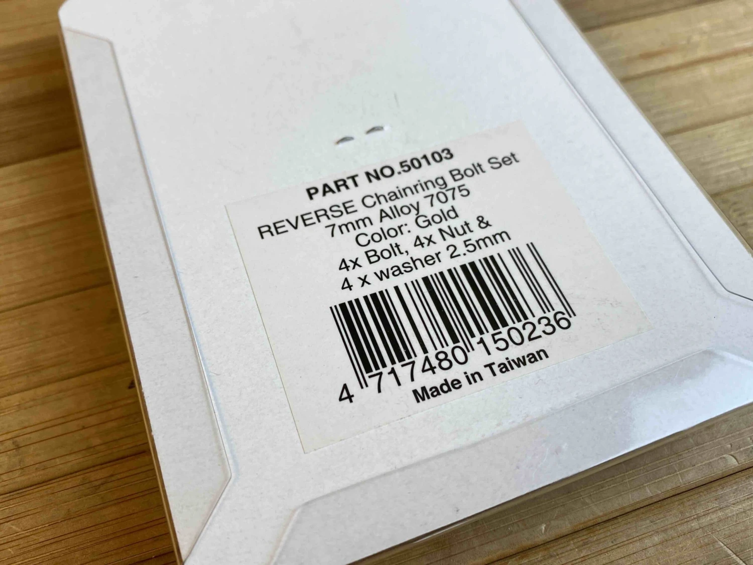 Reverse Kettenblattschrauben-Set (4 Stk.) Gold 4 Reverse Kettenblattschrauben-Set (4 Stk.) Gold – Bild 2