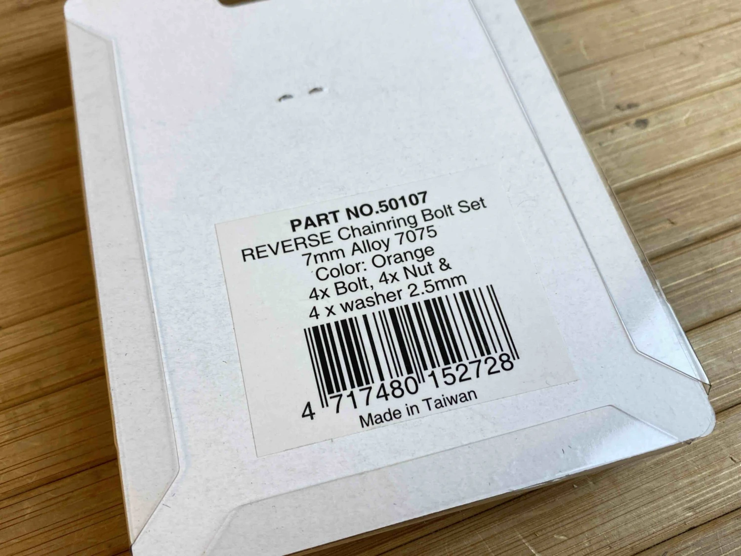 Reverse Kettenblattschrauben-Set (4 Stk.) Orange 4 Reverse Kettenblattschrauben-Set (4 Stk.) Orange – Bild 2