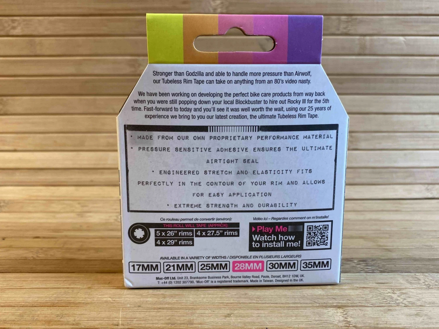 Muc-Off Muc Off Rim Tape / Felgenband 10m 28mm 5 Muc-Off Muc Off Rim Tape / Felgenband 10m 28mm – Bild 3