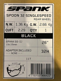 Spank Spoon 32 26" Hinterrad Schwarz Singlespeed 23 Spank Spoon 32 26" Hinterrad Schwarz Singlespeed -Reverse Verkäufe IMG 7817 16ee138d 219c 4501 bd0e 6c86dd9d0da6