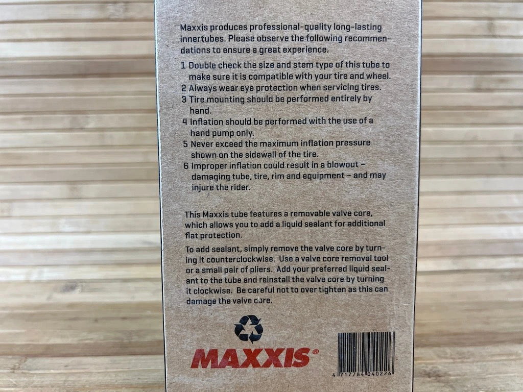 Maxxis Schlauch FAT / Plus 26" 3.0/5.0 FV Presta 5 Maxxis Schlauch FAT / Plus 26" 3.0/5.0 FV Presta – Bild 3