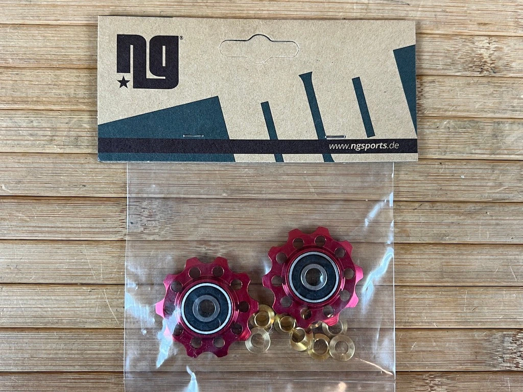 NG Sports CNC-Schaltwerkrollen 10 Z. Rot 3 NG Sports CNC-Schaltwerkrollen 10 Z. Rot